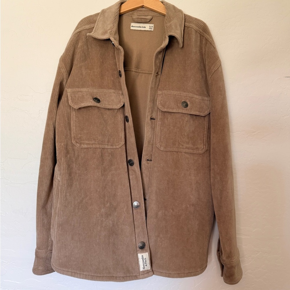 Abercrombie Kids Tan Corduroy Shirt Jacket Blazer Good condition